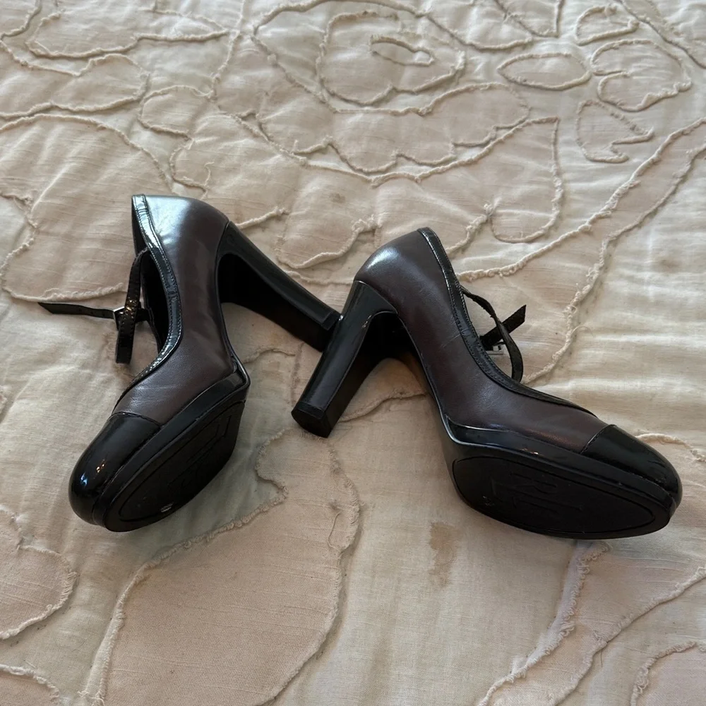 Lauren Ralph Lauren Black and Brown‎ Heels- worn once- excellent condition